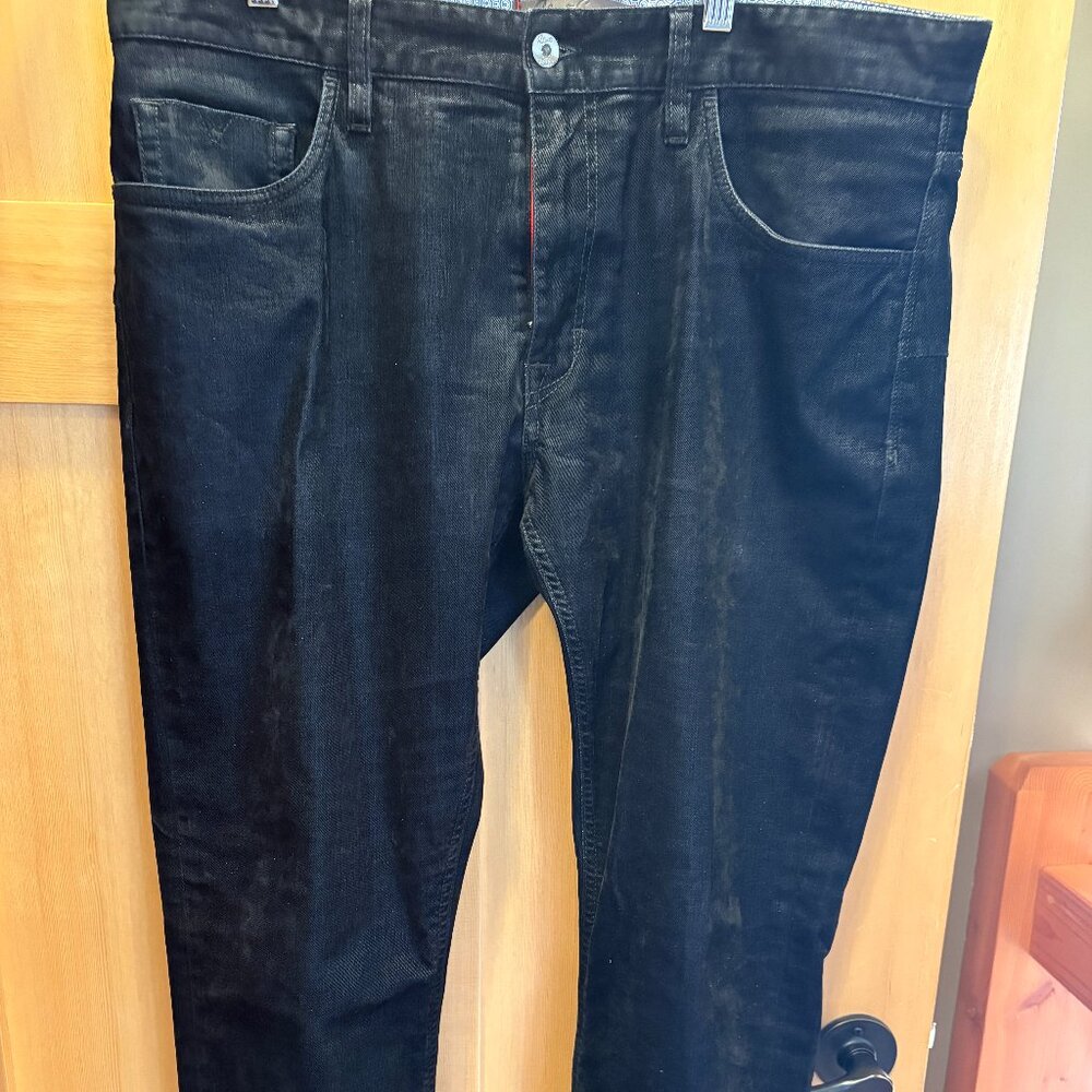 Robert Graham Celestial Pant  - Almost Like Black Crushed Velvet Materials